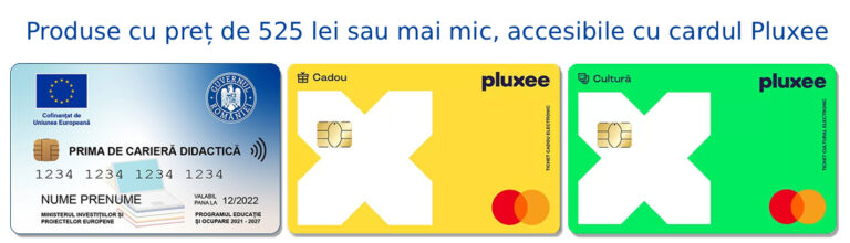Produse cu preț de 525 lei sau mai mic, accesibile cu cardul Pluxee